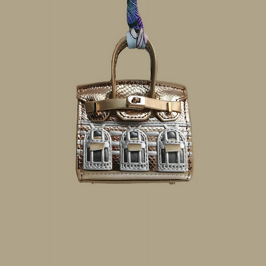 Birkin  Snakeskin house  mini bag charm