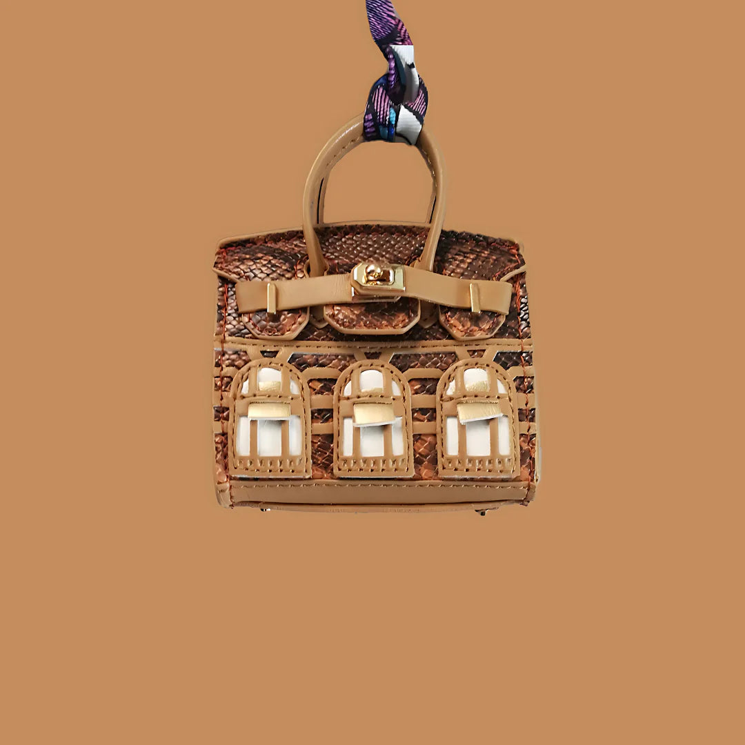 Birkin  Snakeskin house  mini bag charm