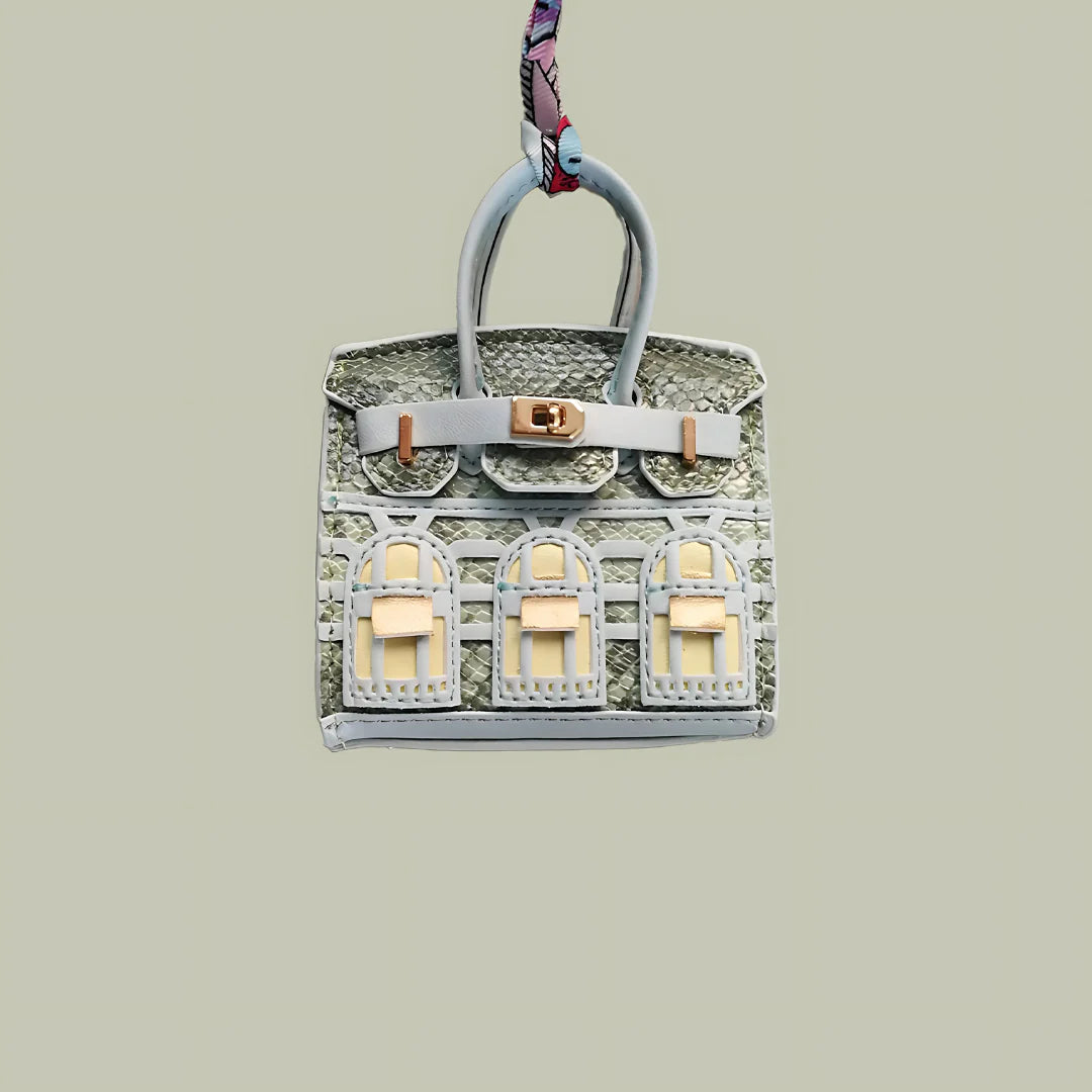 Birkin  Snakeskin house  mini bag charm