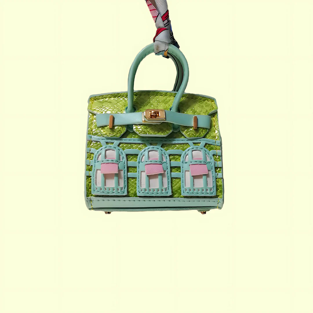 Birkin  Snakeskin house  mini bag charm