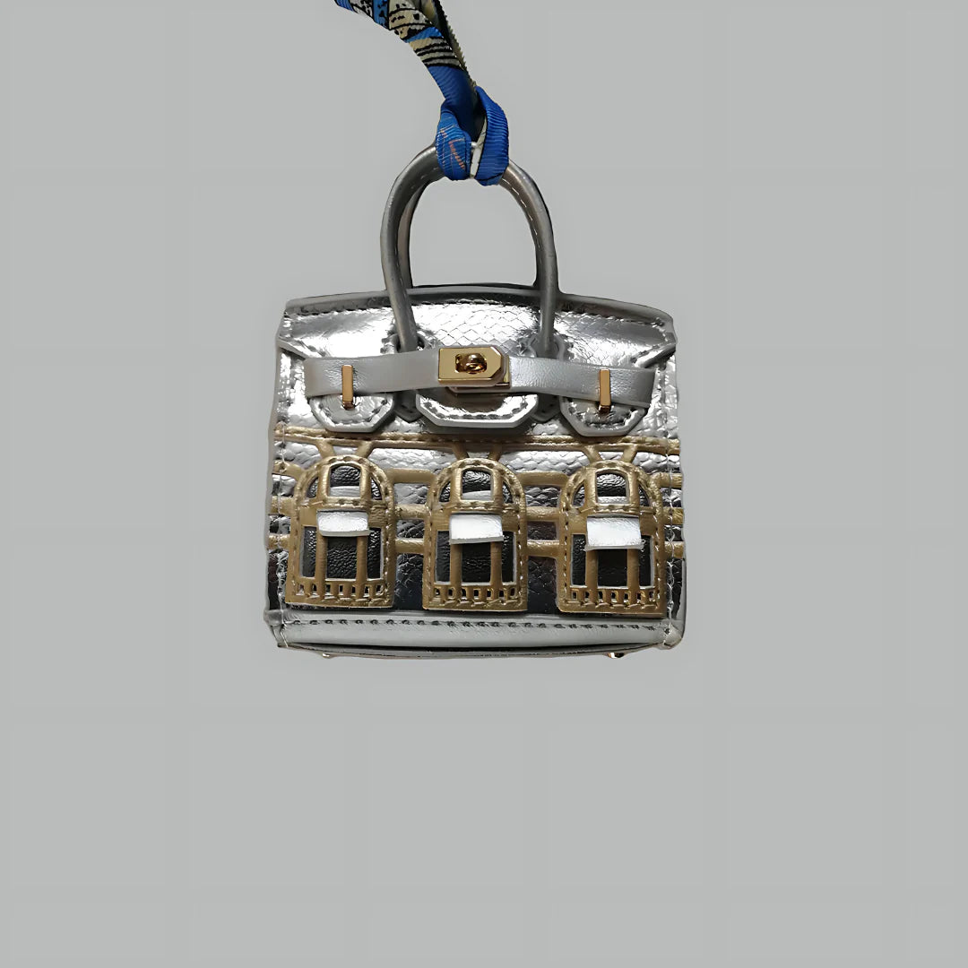 Birkin  Snakeskin house  mini bag charm