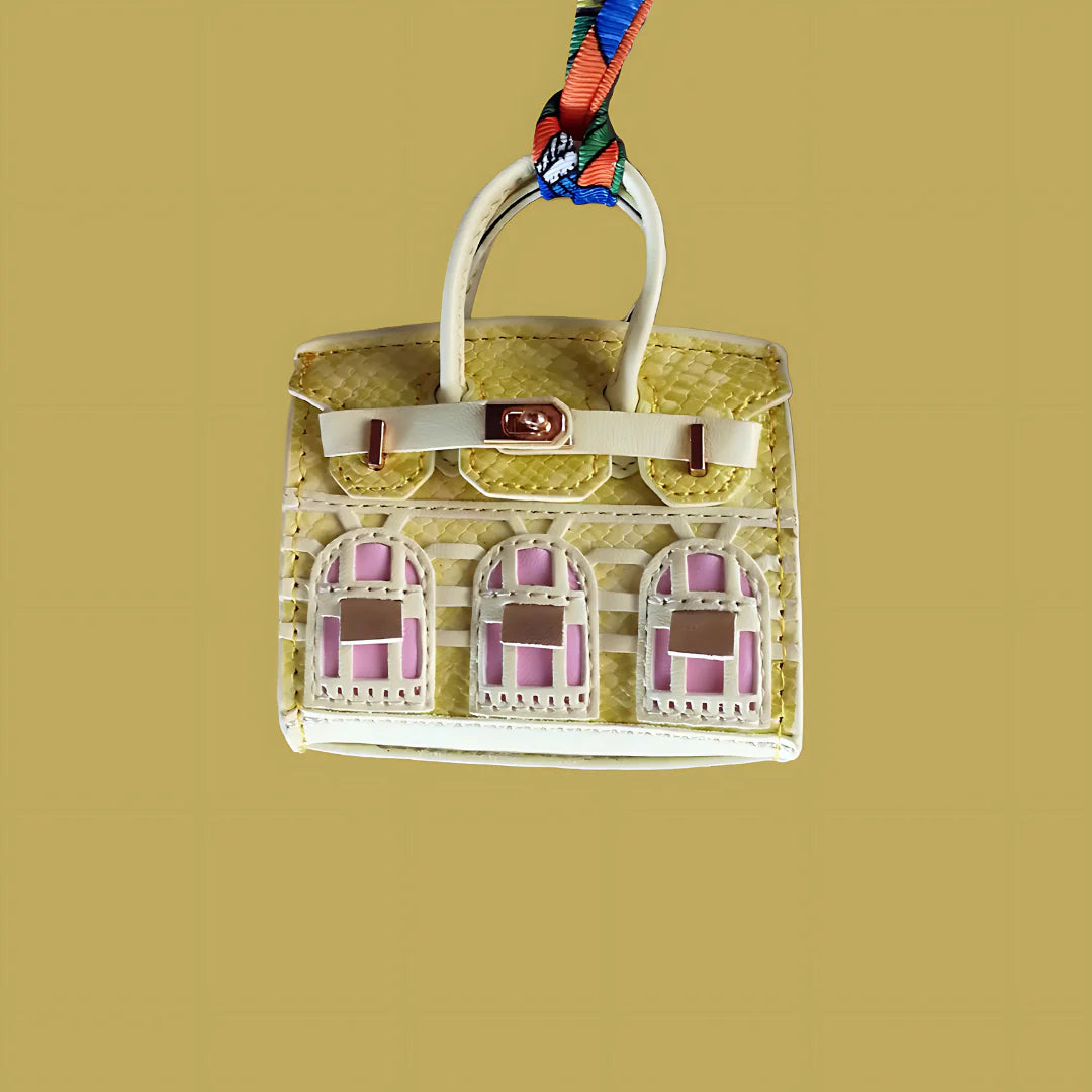 Birkin  Snakeskin house  mini bag charm