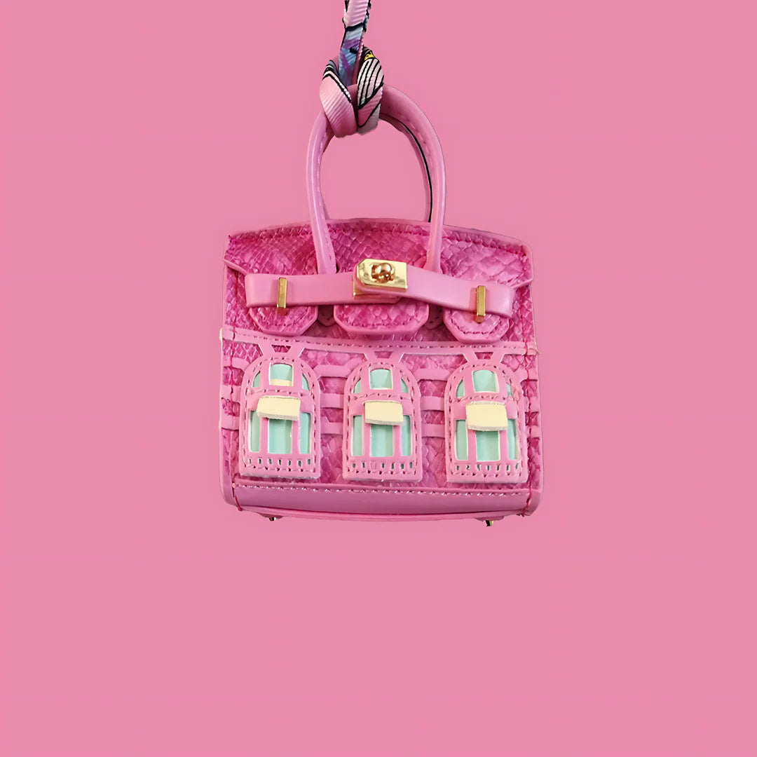 Birkin  Snakeskin house  mini bag charm