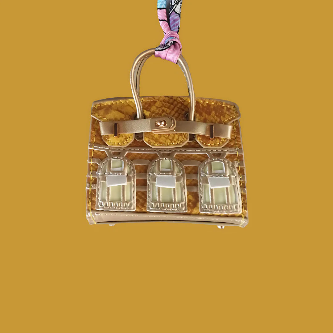 Birkin  Snakeskin house  mini bag charm